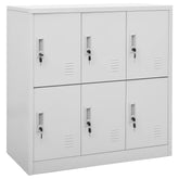 Locker Cabinets 2 pcs Light Gray 35.4x17.7x36.4 Steel